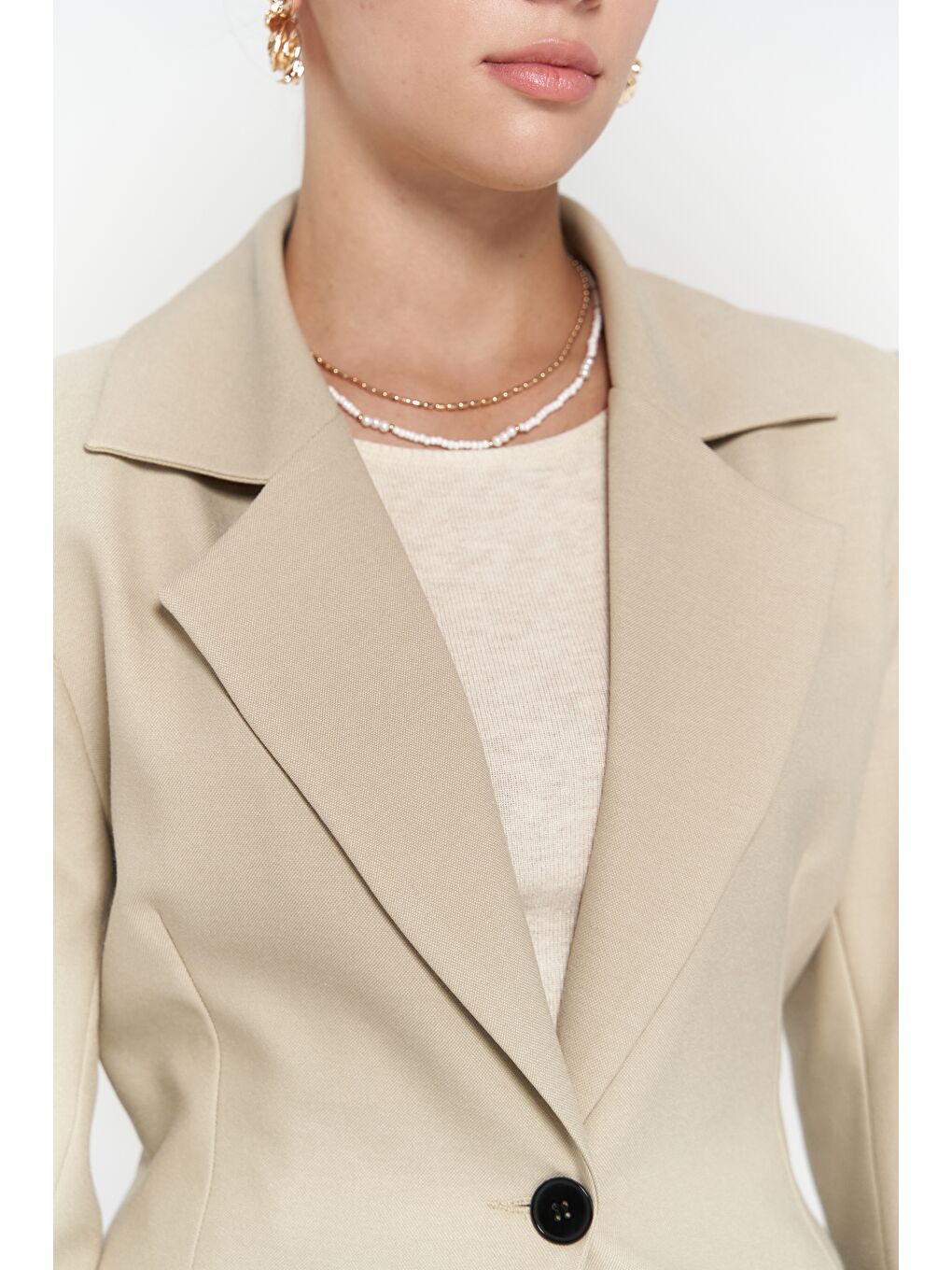 Mai Collection Yeşil Lecco Dar Kesim Olive Green Blazer - 6