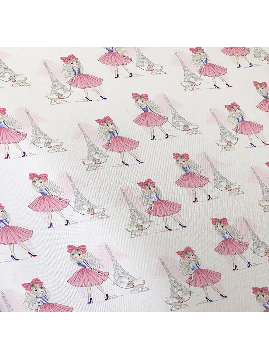 Karışık Çift Taraflı Eyfel Kızı Desenli Çarşafsız 2'li Takım  Tek Kişilik Nevresim Takımı 160x220 Cm-2