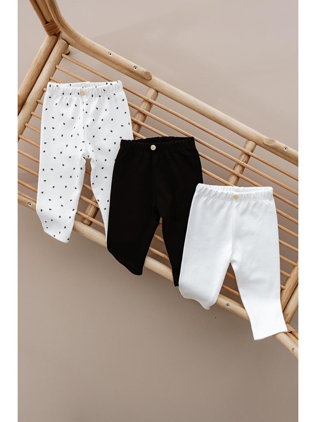 Karışık 3lü Penye Winter Serisi Bebek Tayt Model 9-4