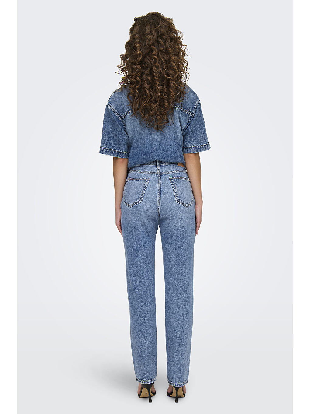 Only Mavi Onlbrenda % 100 Pamuk Regular Fit Yüksek Bel Jeans 15345428 - 2