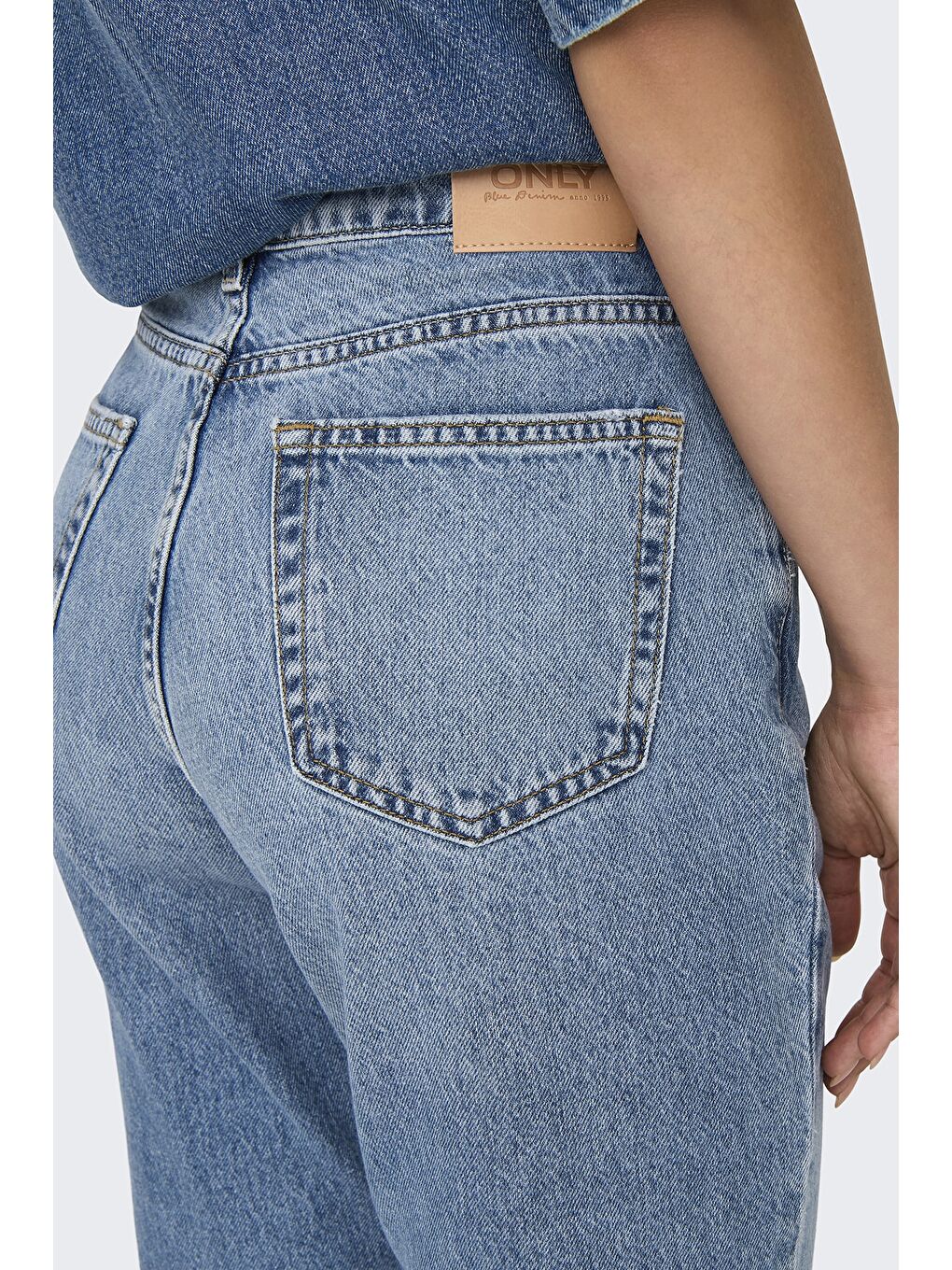 Only Mavi Onlbrenda % 100 Pamuk Regular Fit Yüksek Bel Jeans 15345428 - 4