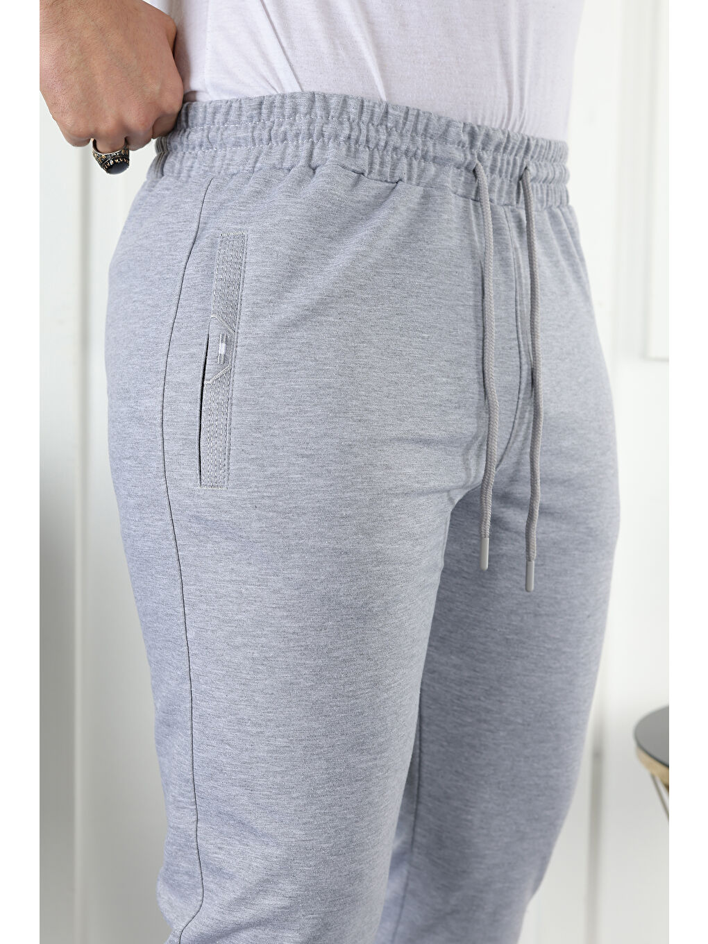 Gri Slim Fit Jogger Erkek Jogger Eşofman Altı-1