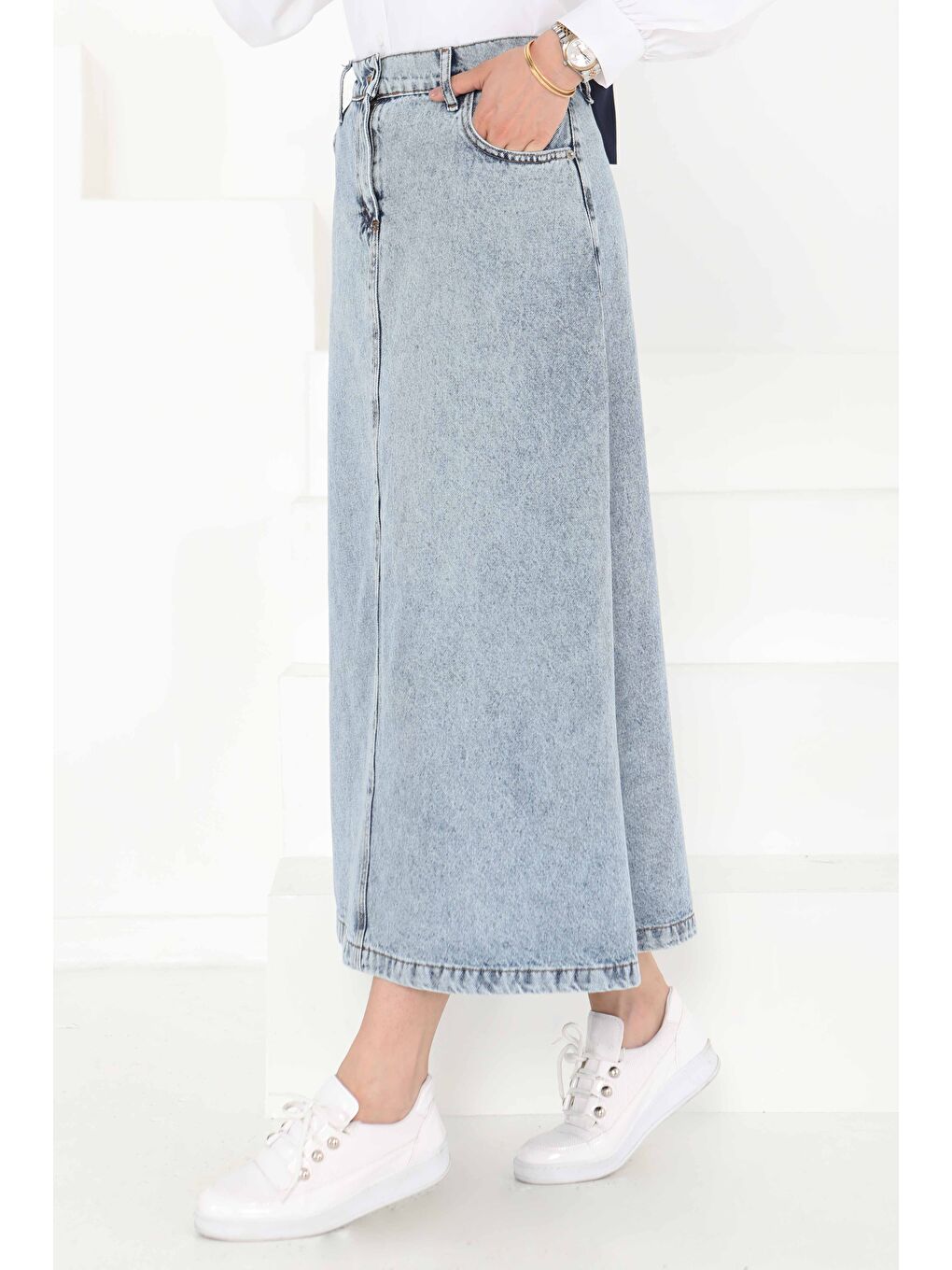 Denim Etek Buz Mavisi - 27162-4