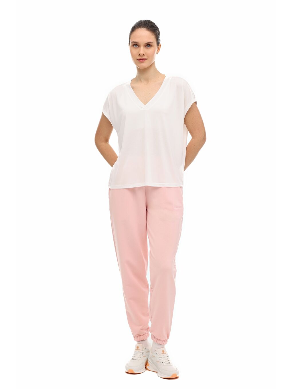 Bej WL 11LEVEL 6FX Ekru Kadın Kısa Kol T-Shirt-2