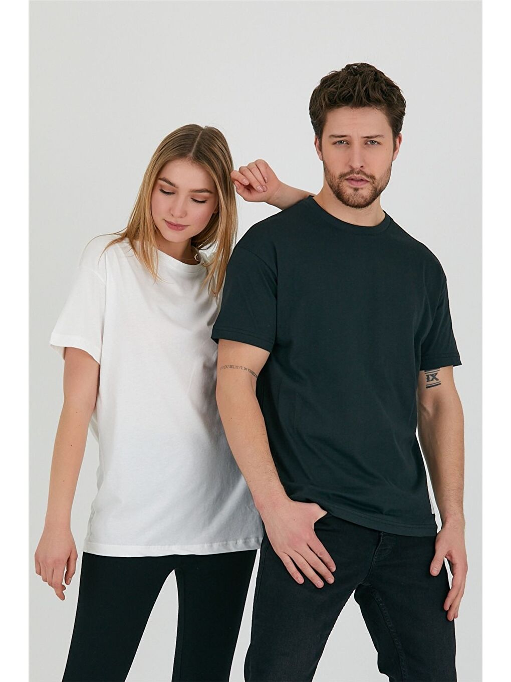 Tarz Cool Siyah Unisex Relaxed Fit Tshirt - 5