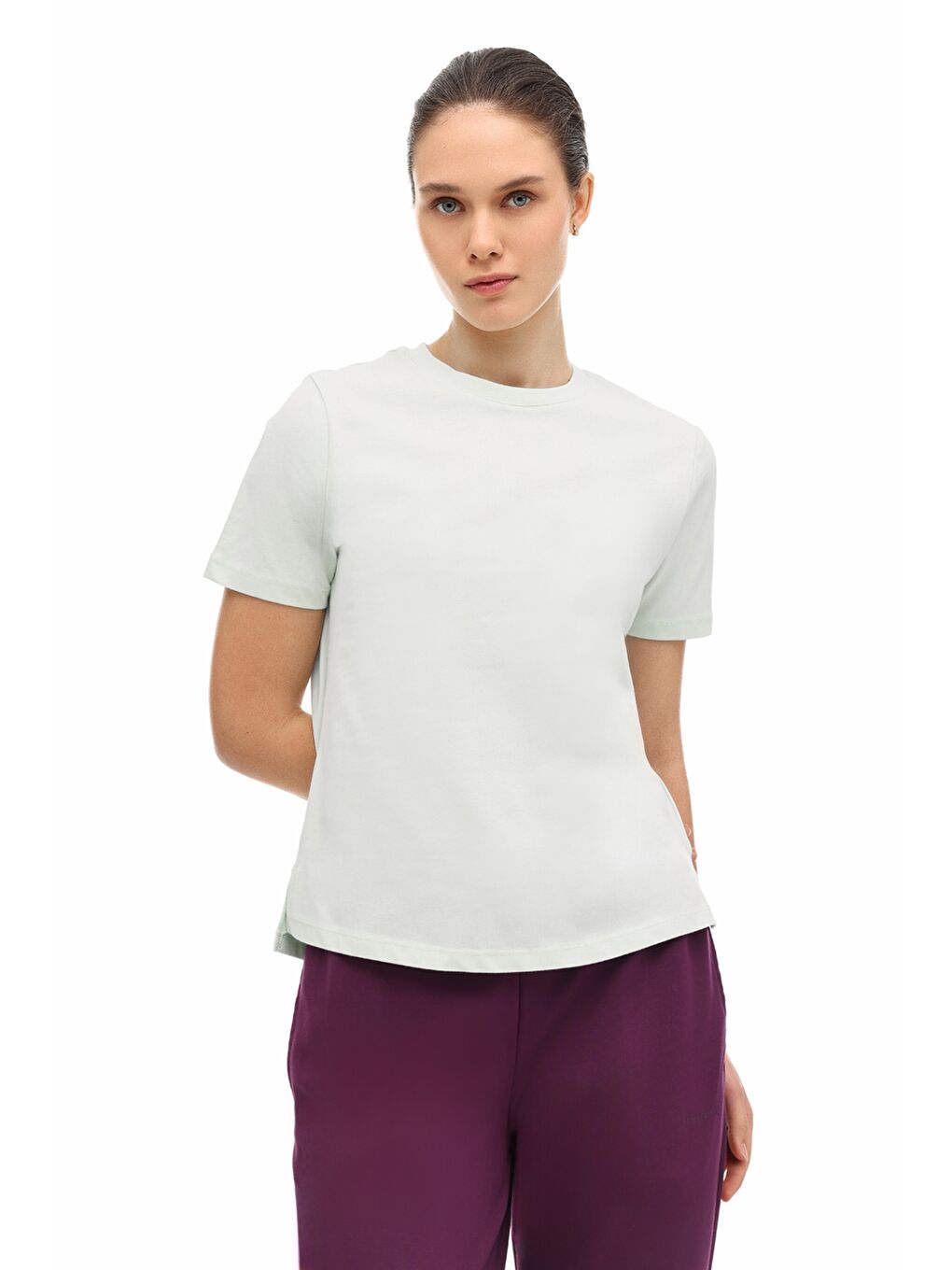 Yeşil WB 11ASYA-T 6FX Mint Kadın Kısa Kol T-Shirt