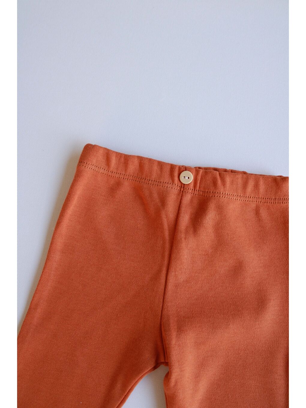 Kahverengi Tarçın Penye Bebek Tayt-1