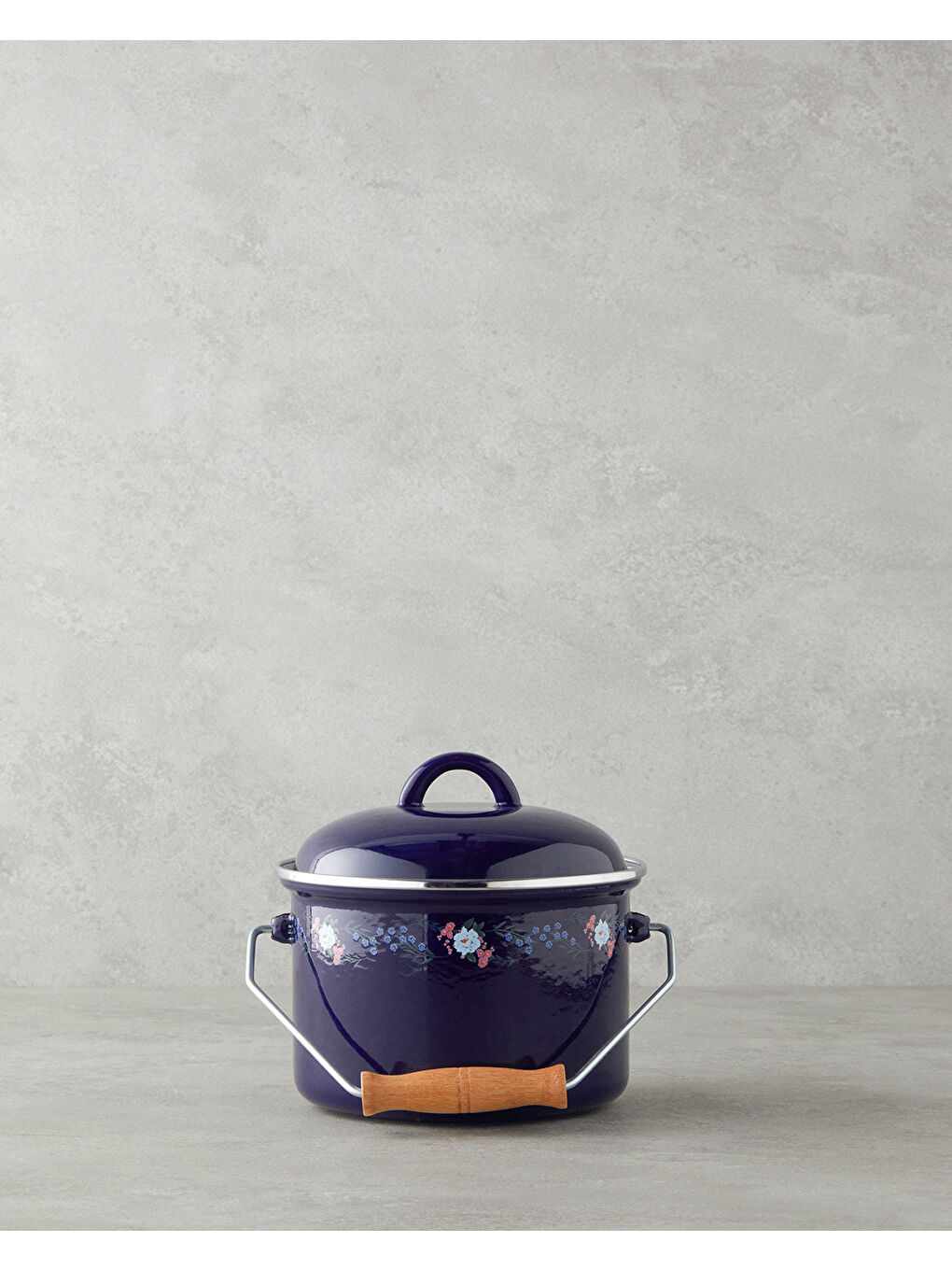 Azure Bloom Emaye Bakraç 16 cm Lacivert