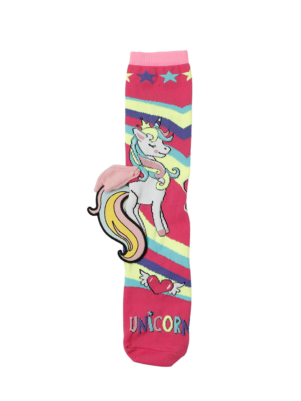 Pembe 3D 1 LI SKT-G 5PR PEMBE MULTI Kız Çocuk Çorap