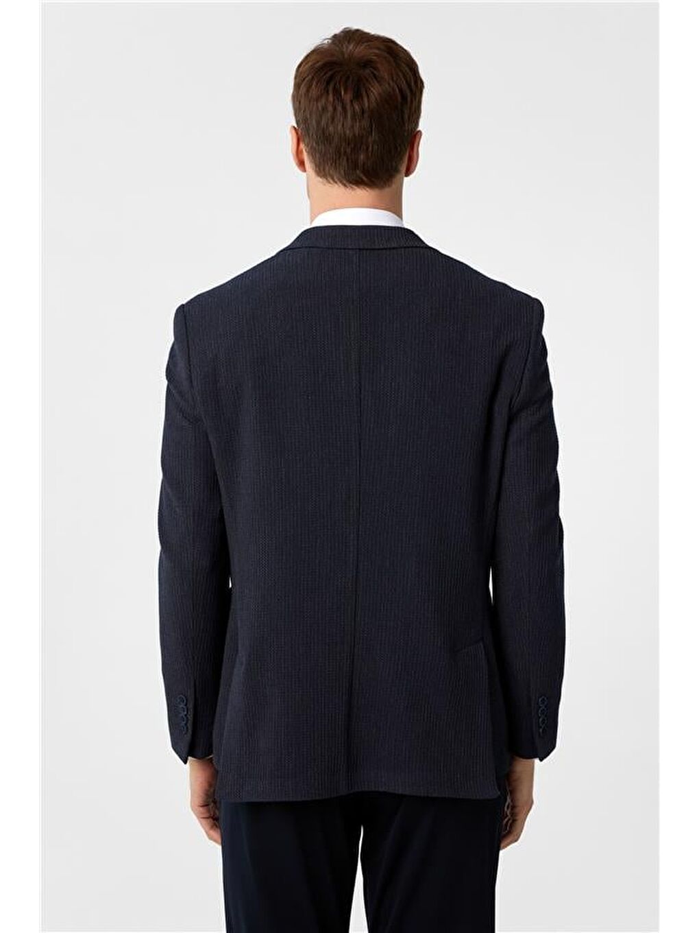 Lacivert Regular Desenli 4 Drop Ceket-3