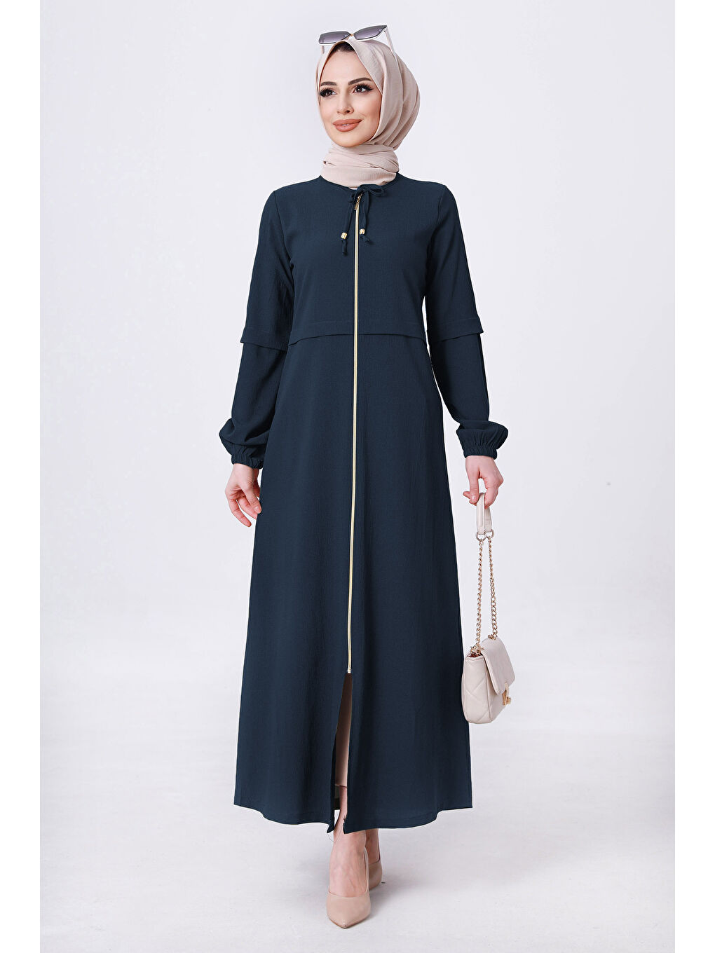 Fermuarlı Kap Lacivert - 27072-1