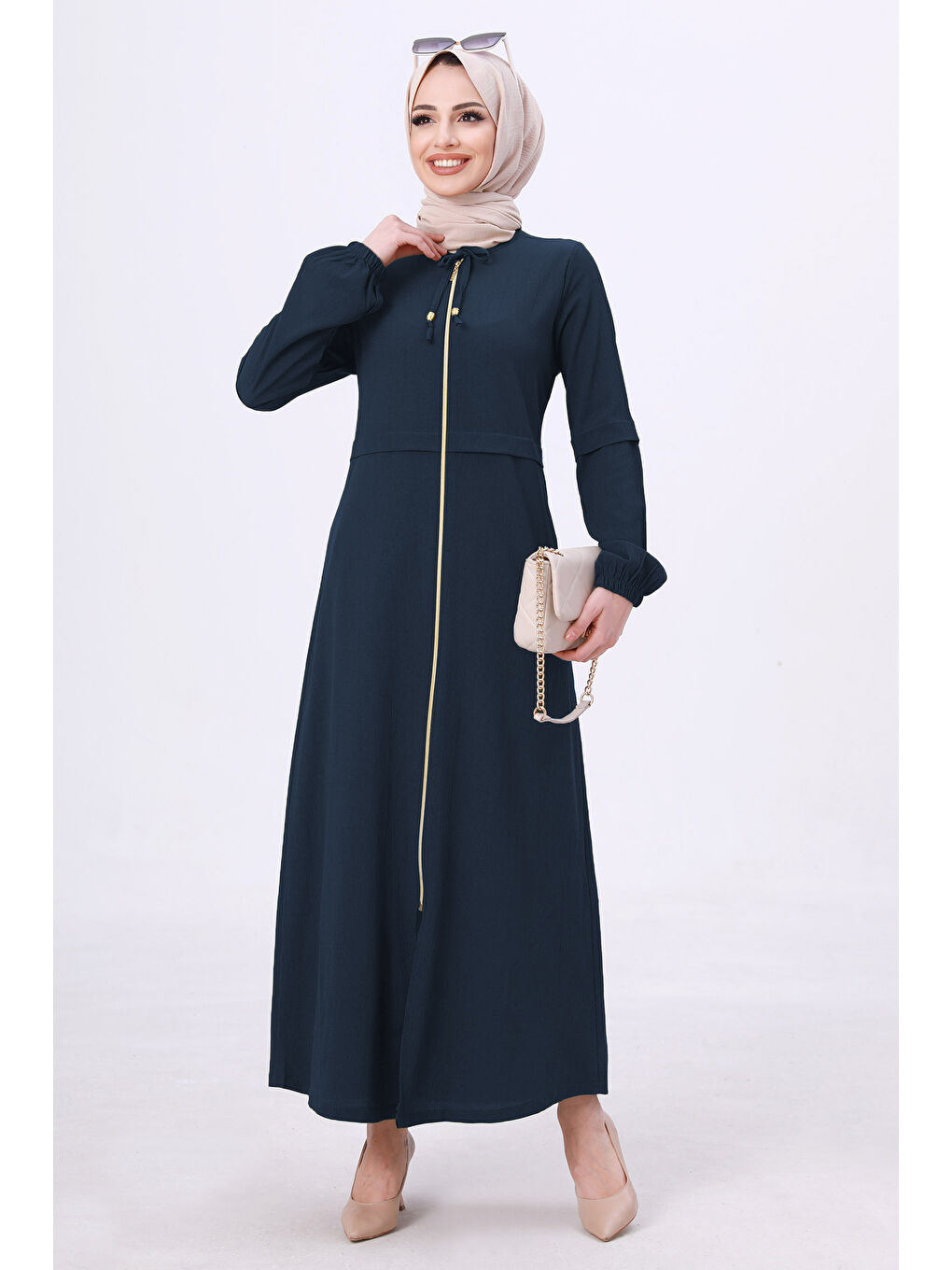 Fermuarlı Kap Lacivert - 27072-2