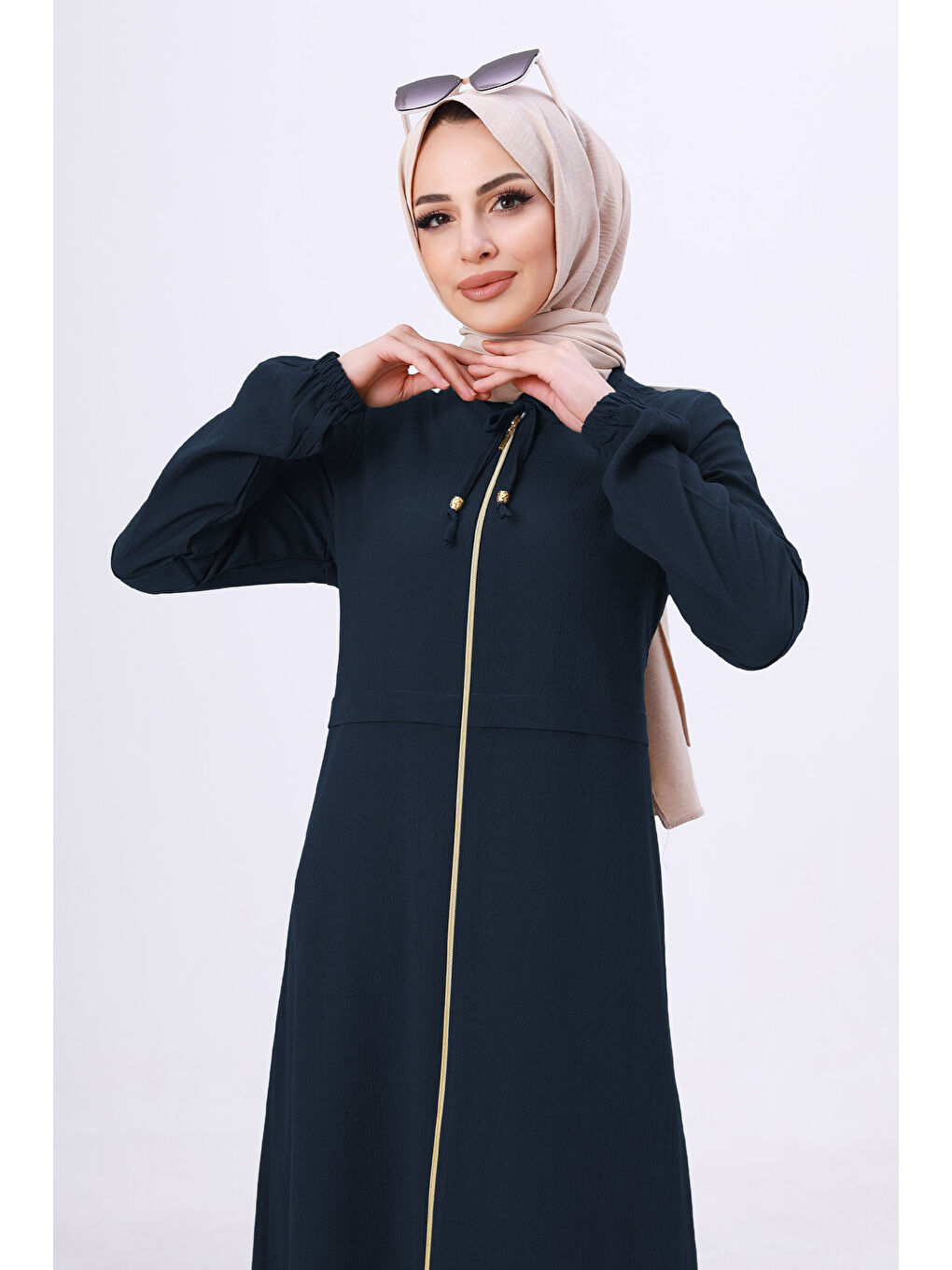 Fermuarlı Kap Lacivert - 27072-3