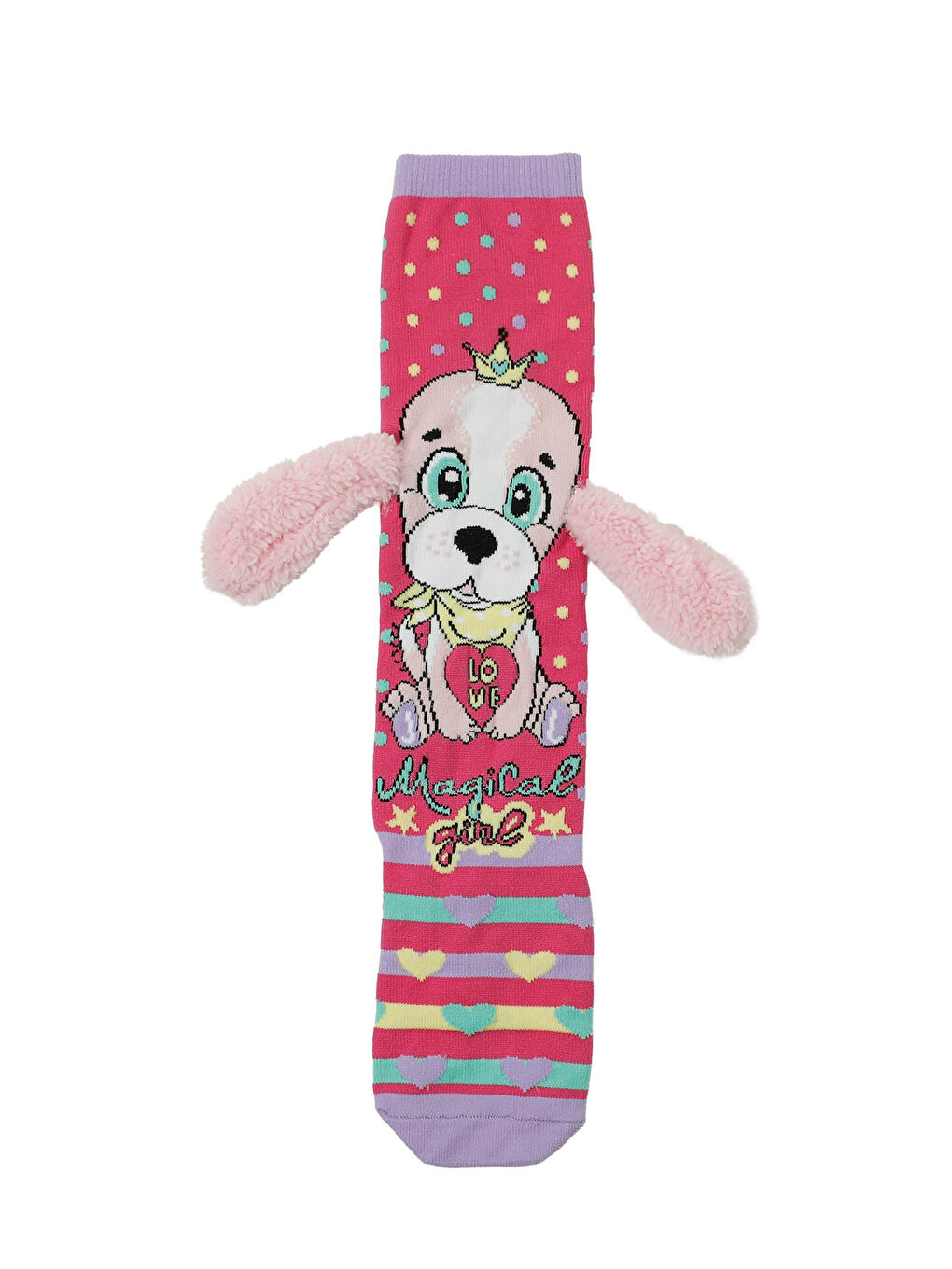 3D DOG 1 LI SKT-G 5PR Pembe Kız Çocuk Çorap
