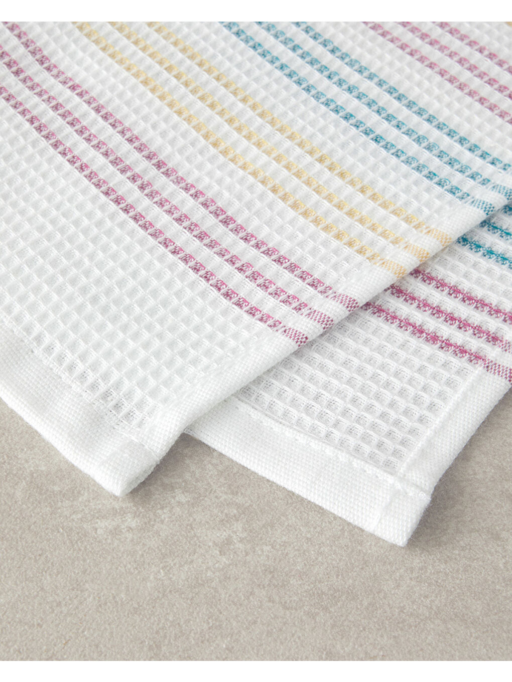 Beyaz Rainbow Polyester Kurulama Bezi 30x50 cm Renkli-2