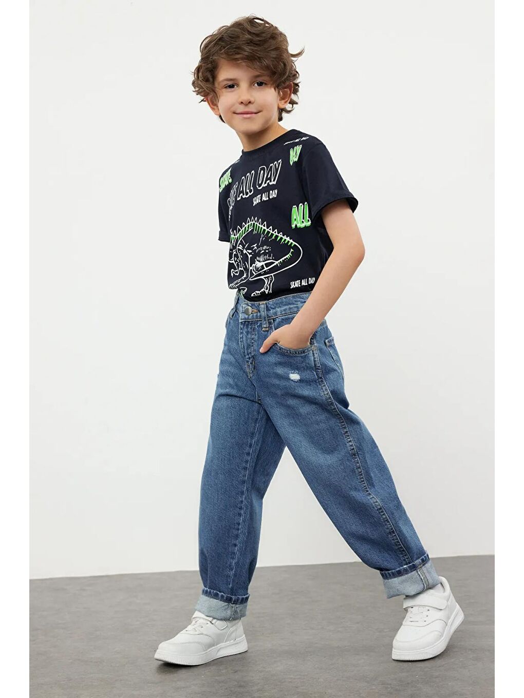 Mavi Erkek Çocuk Regular Pamuklu Denim Pantolon Jean-4