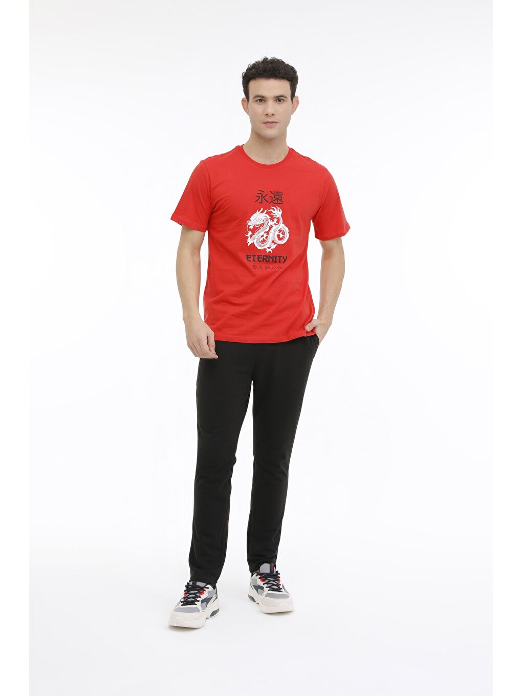 ML LATNE 11ES-SLG-106 4FX Kırmızı Erkek Kısa Kol T-Shirt-2