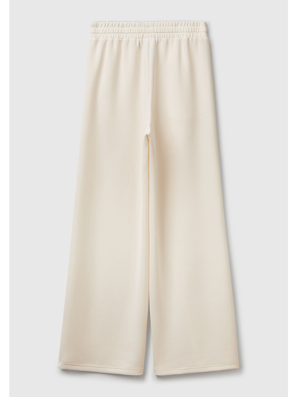 Ekru Kadın Krem Modal Karışımlı Bol Paça Eşofman Altı-3