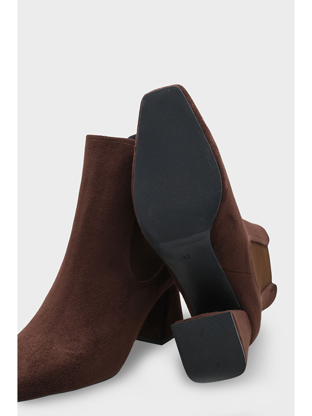 Kahverengi Ronny Sivri Burunlu Yandan Lastikli Kadın Bot-3