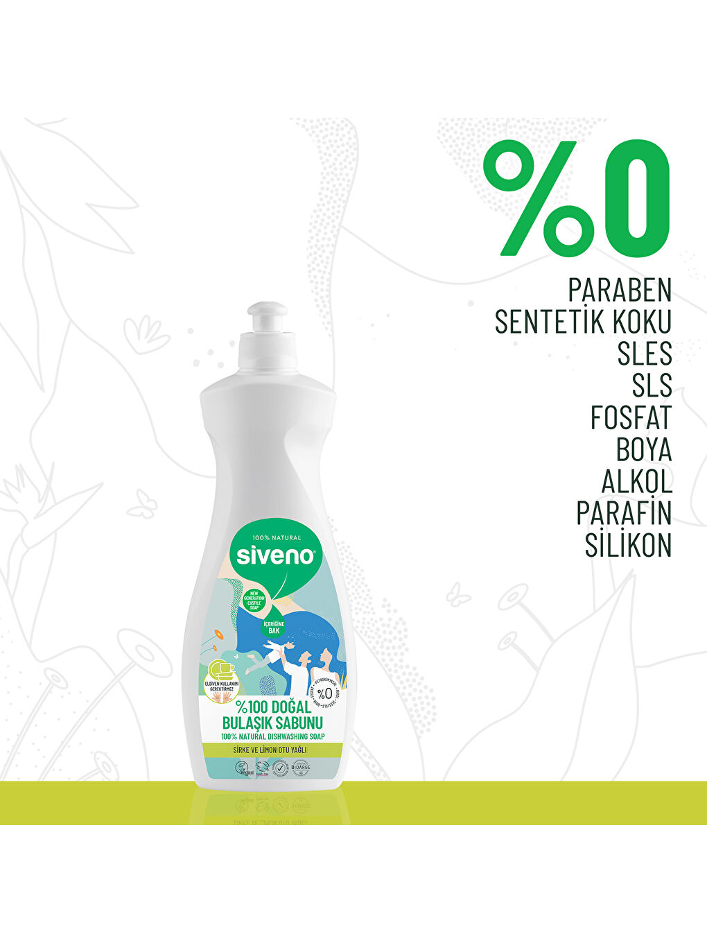 %100 Doğal Bulaşık Sabunu Bitkisel Elde Bulaşık Sabunu Nemlendirici Vegan 500 ml-2