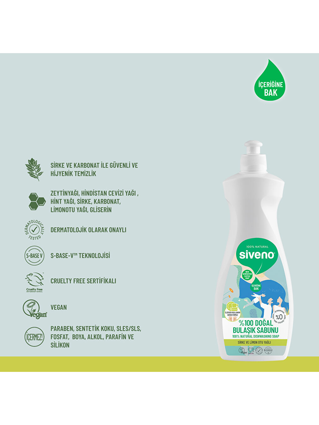 %100 Doğal Bulaşık Sabunu Bitkisel Elde Bulaşık Sabunu Nemlendirici Vegan 500 ml-4