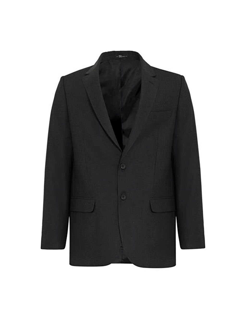 Siyah Regular Desenli Mono Yaka 4 Drop Takım Elbise-1