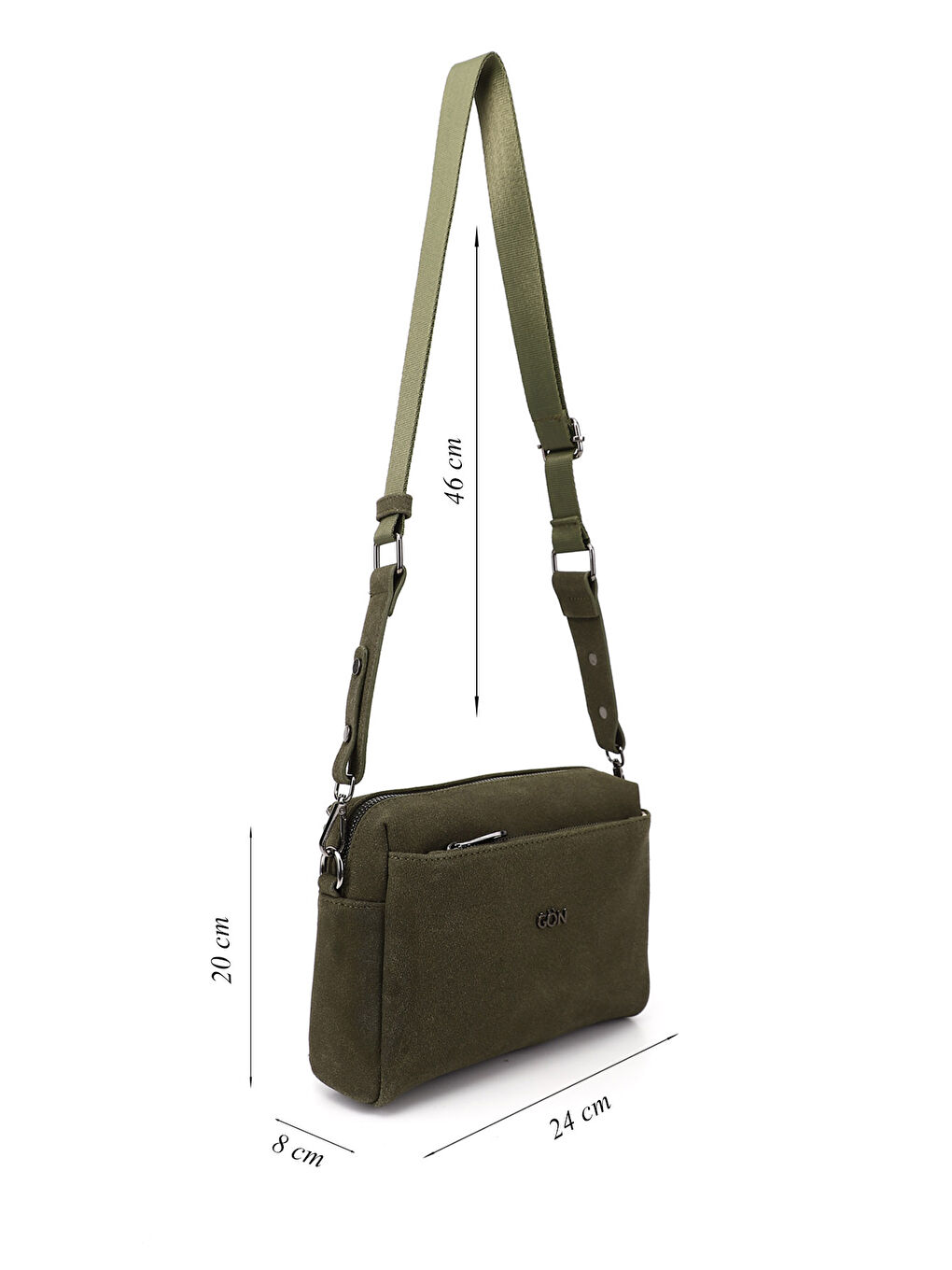 Haki Kadın KOYU HAKİ Uzun Askılı Omuz Çantası-1