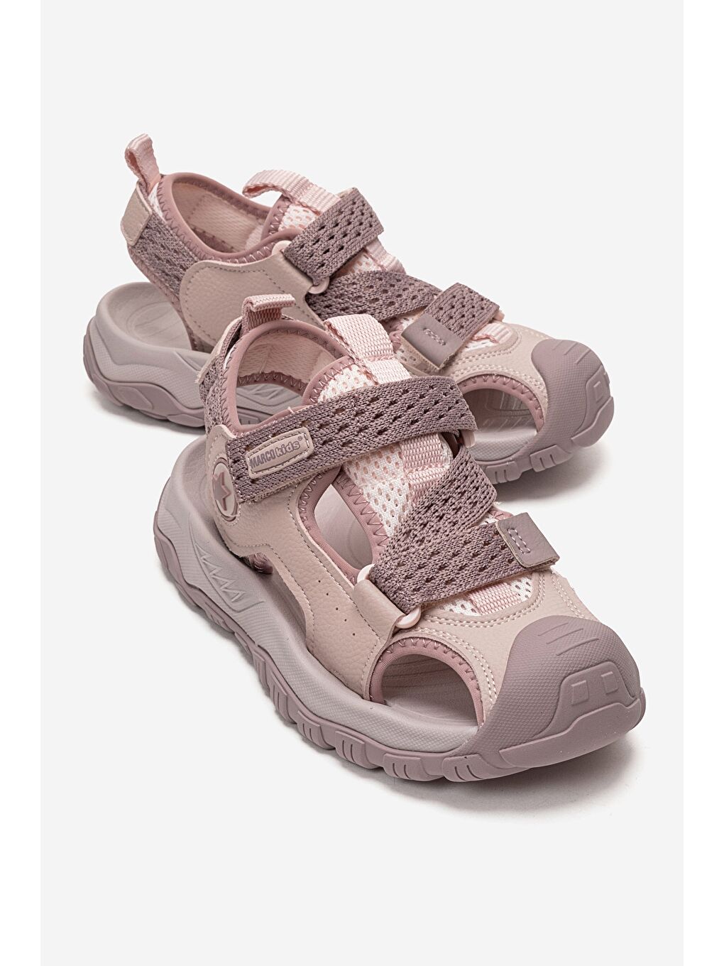 Pembe Unisex Çocuk Pudra Lila Günlük Sandalet
