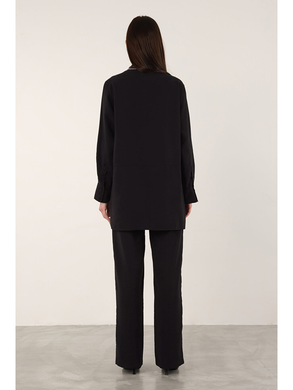 Boru Paça Pantolon Siyah-2