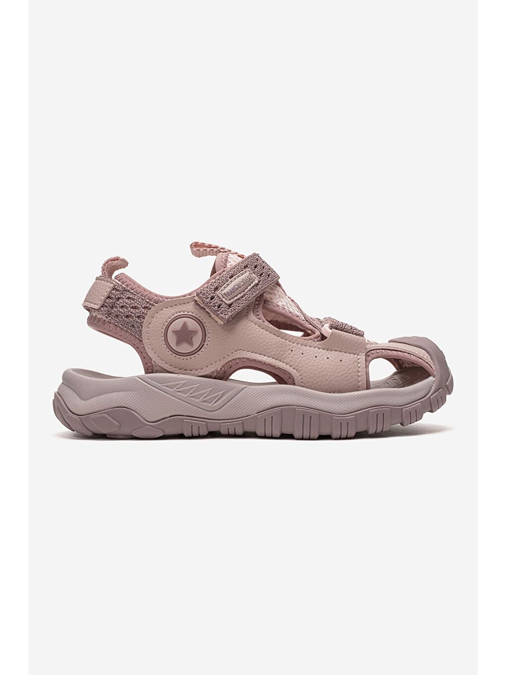 Pembe Unisex Çocuk Pudra Lila Günlük Sandalet-3