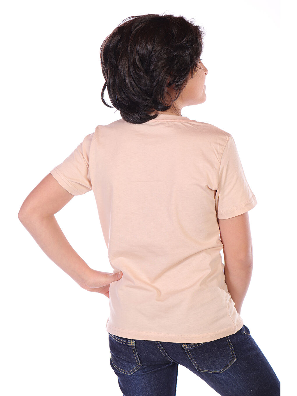 Bej Erkek Çocuk Süs Cepli Special Operation Baskılı Tişört-3