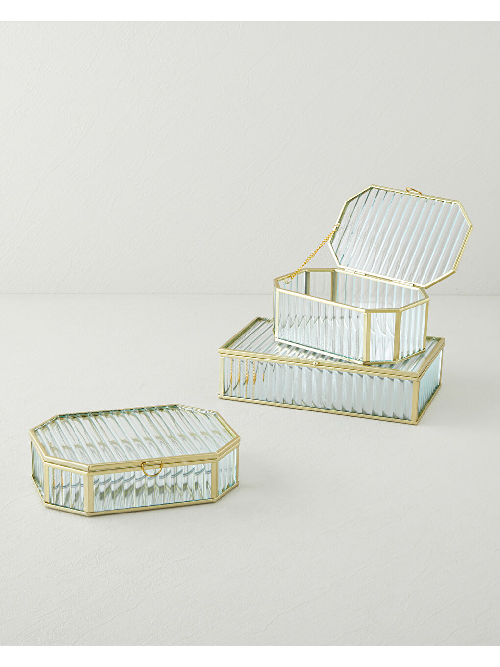 Sarı Rasia Dekoratif Kutu 18x11,5x7 cm Gold-3