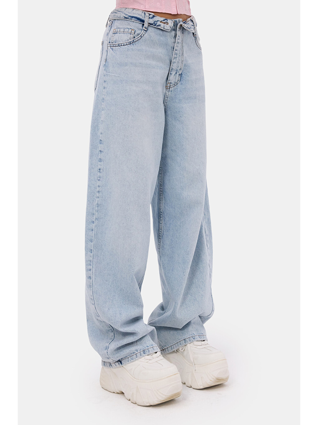 Mavi Kadın 4s6-3 Straight Fit Kemer Detaylı Özel Tasarım Denim Jean