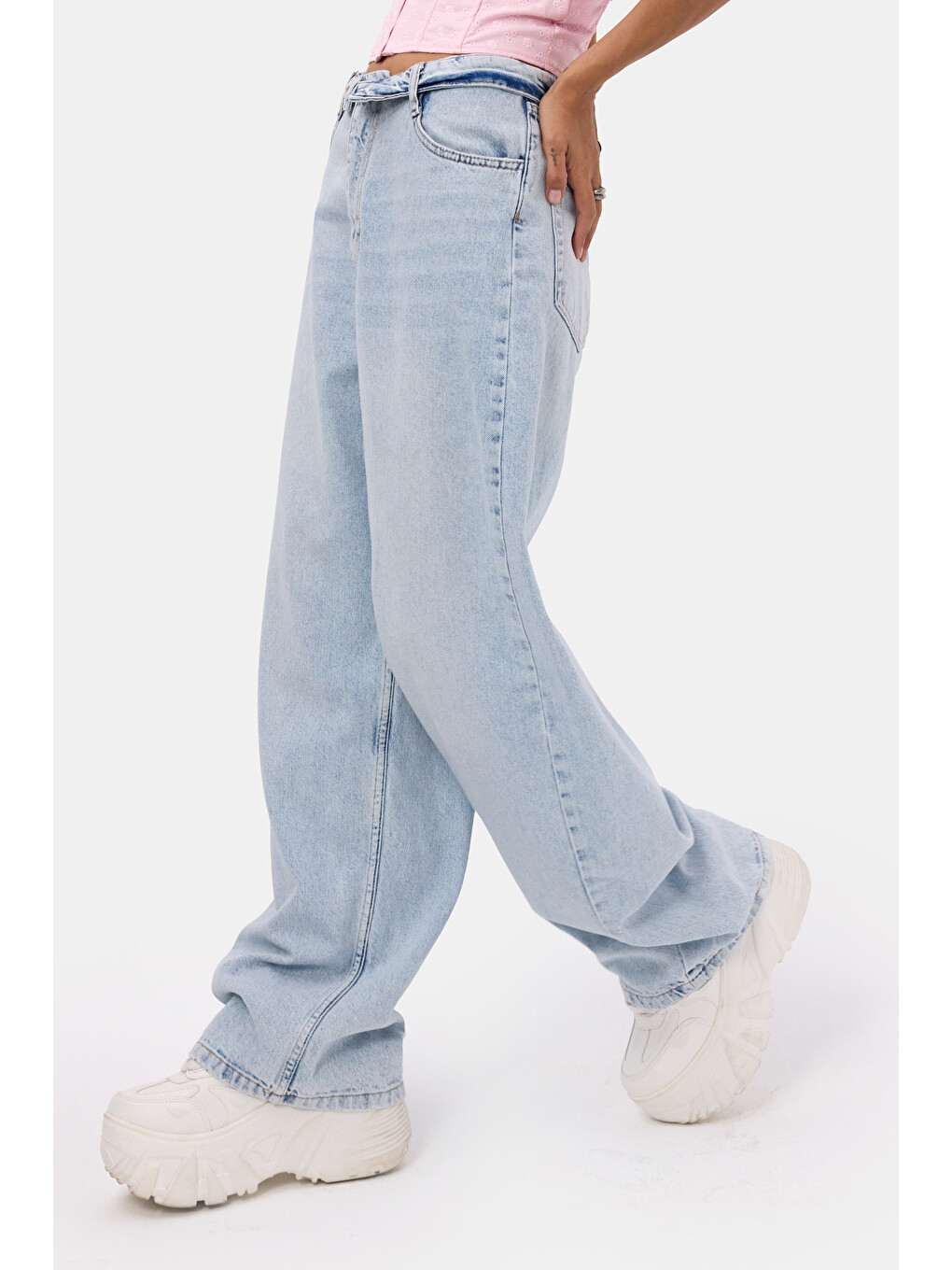 Mavi Kadın 4s6-3 Straight Fit Kemer Detaylı Özel Tasarım Denim Jean-3