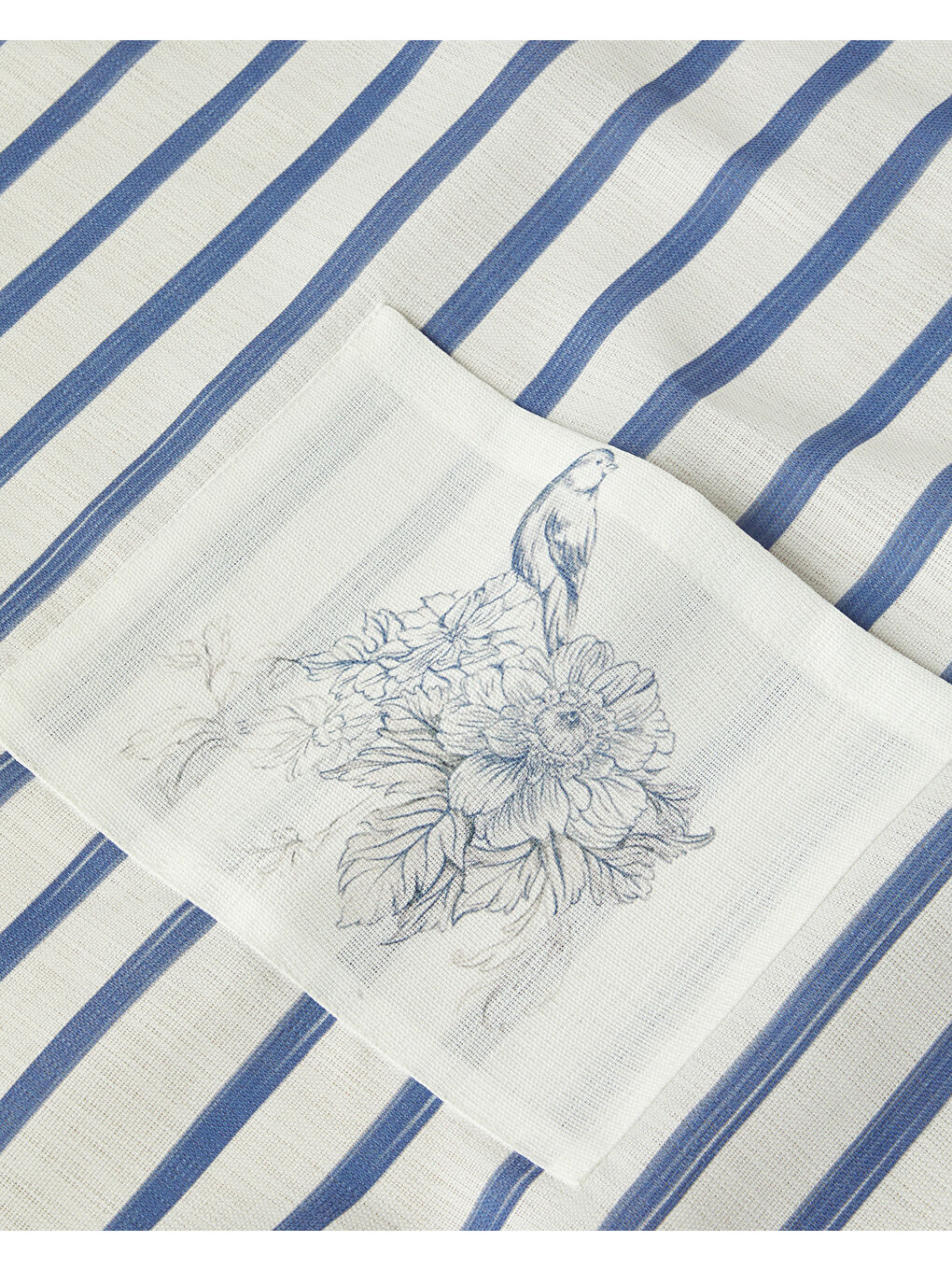 Edenic Polyester Mutfak Önlüğü 65x75 cm Beyaz - Lacivert-2