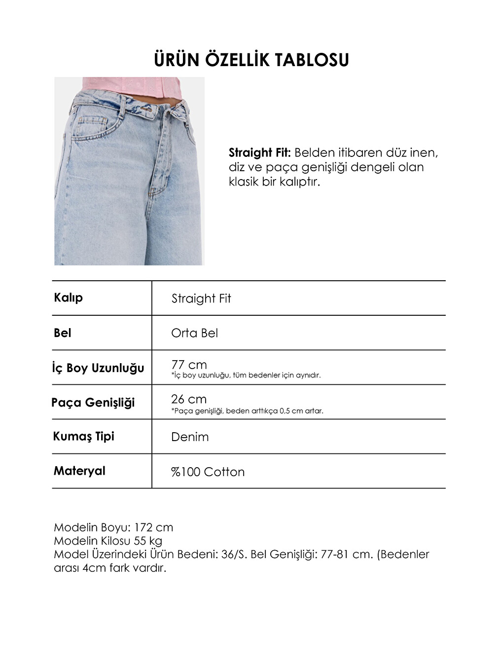 Mavi Kadın 4s6-3 Straight Fit Kemer Detaylı Özel Tasarım Denim Jean-4