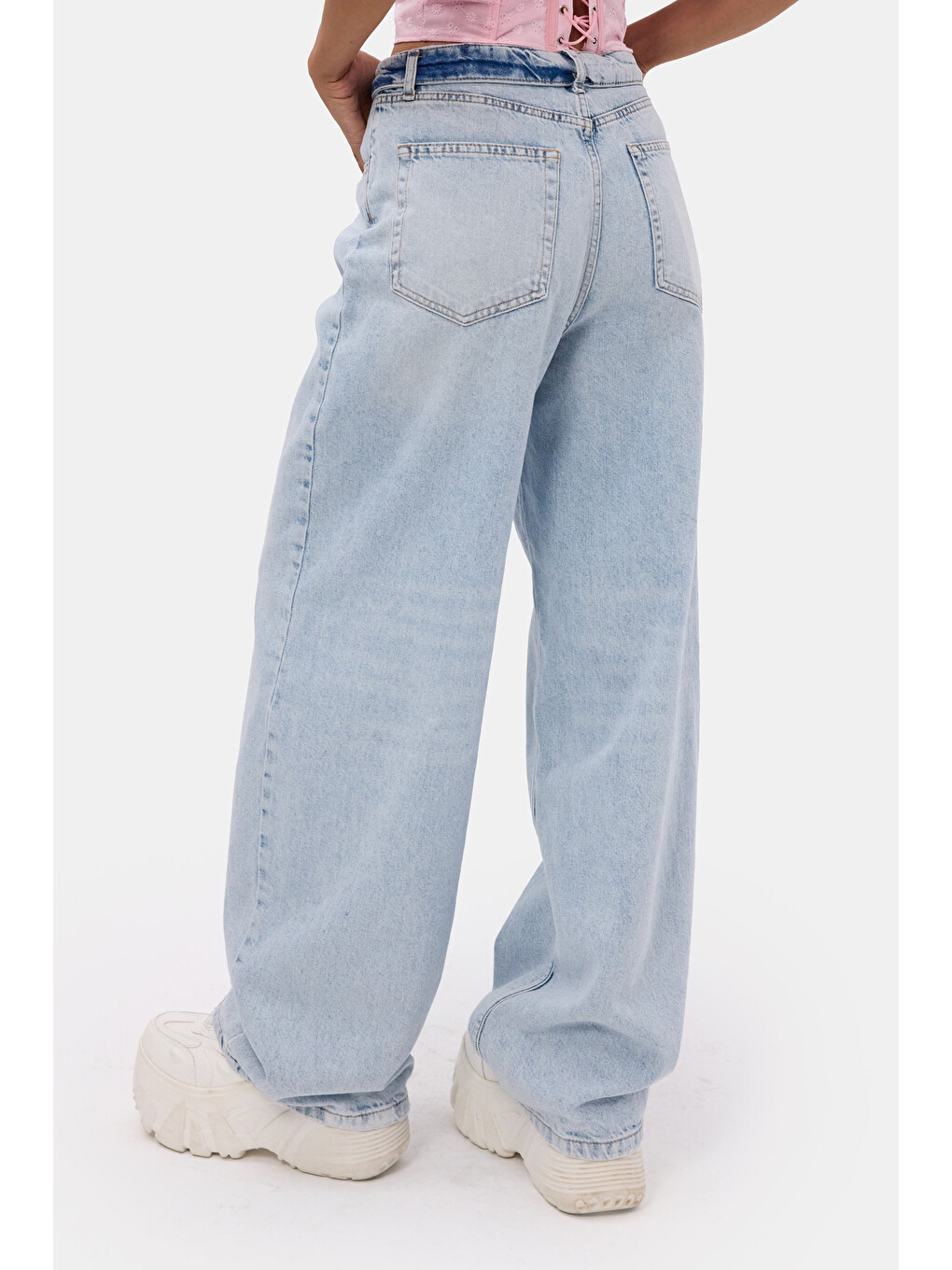 Mavi Kadın 4s6-3 Straight Fit Kemer Detaylı Özel Tasarım Denim Jean-6