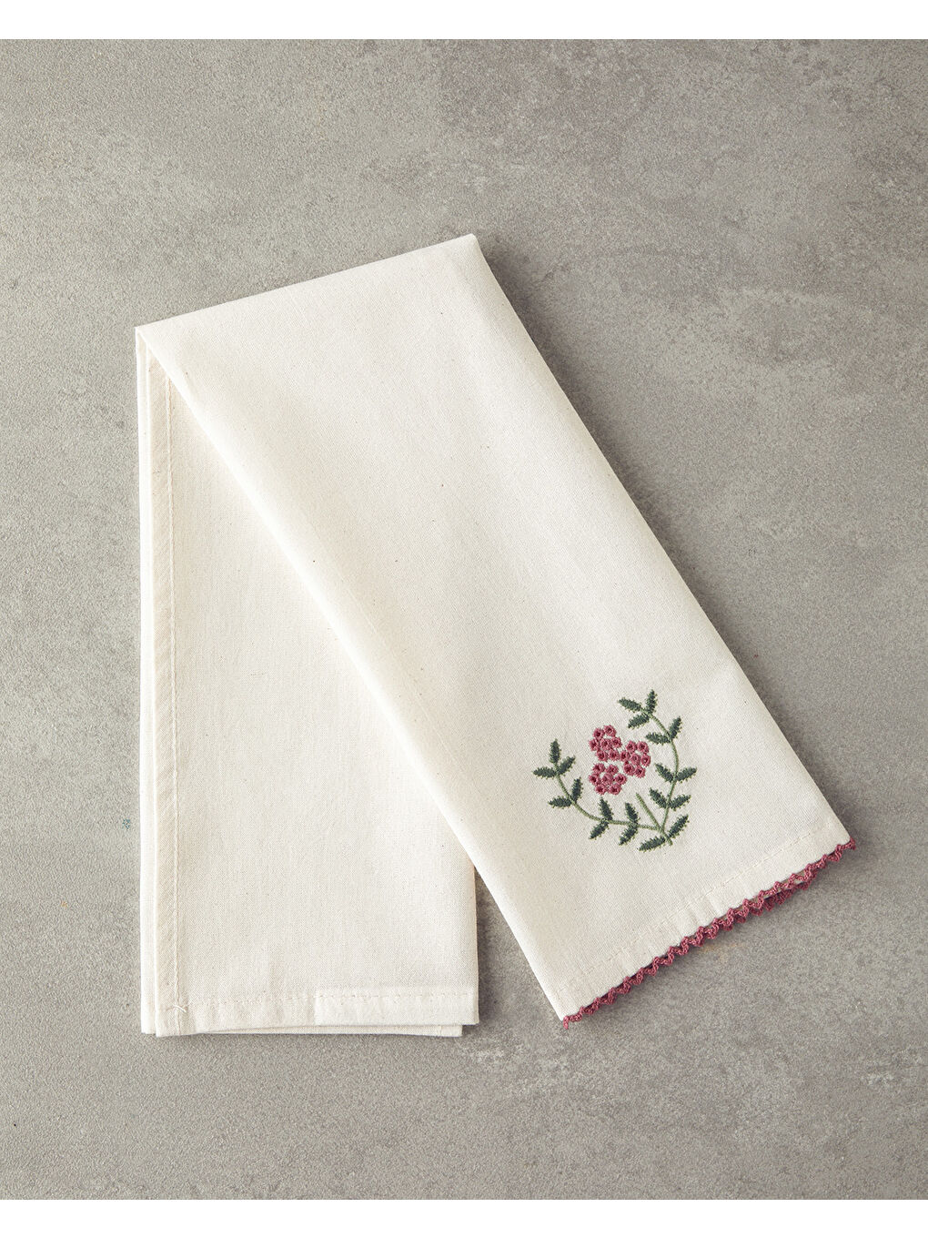 Ekru Retro Grids Pamuk Kurulama Bezi Krem - Pembe-1