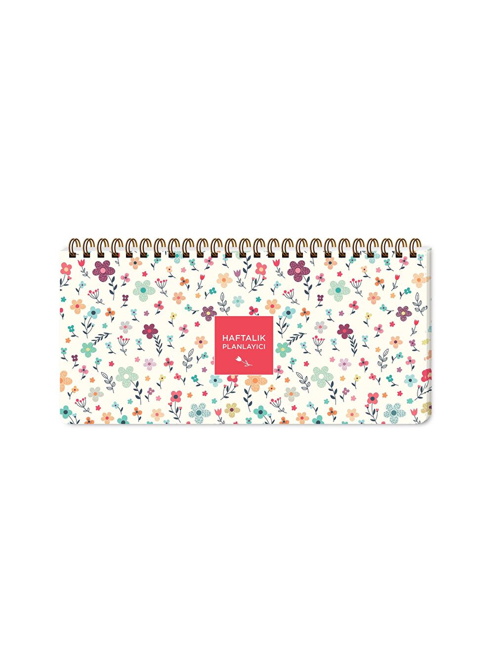 Keskin Color 13x27 Haftalık Planner - Krem Çiçek