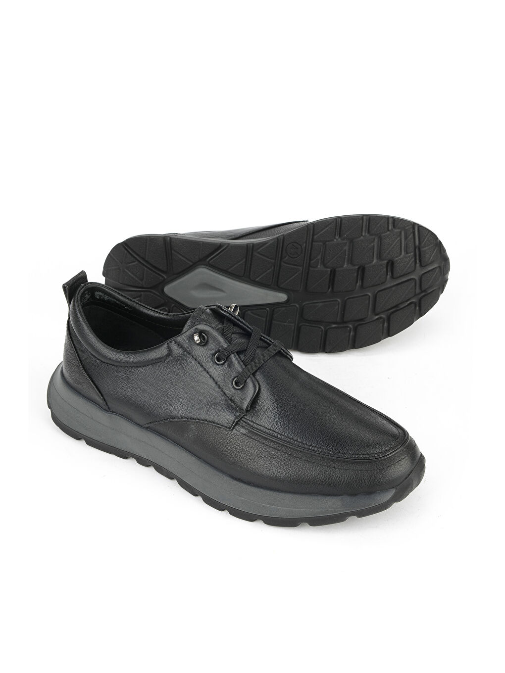 Erkek Hakiki Deri Konfor Ayakkabı 15310Z809 Siyah-3