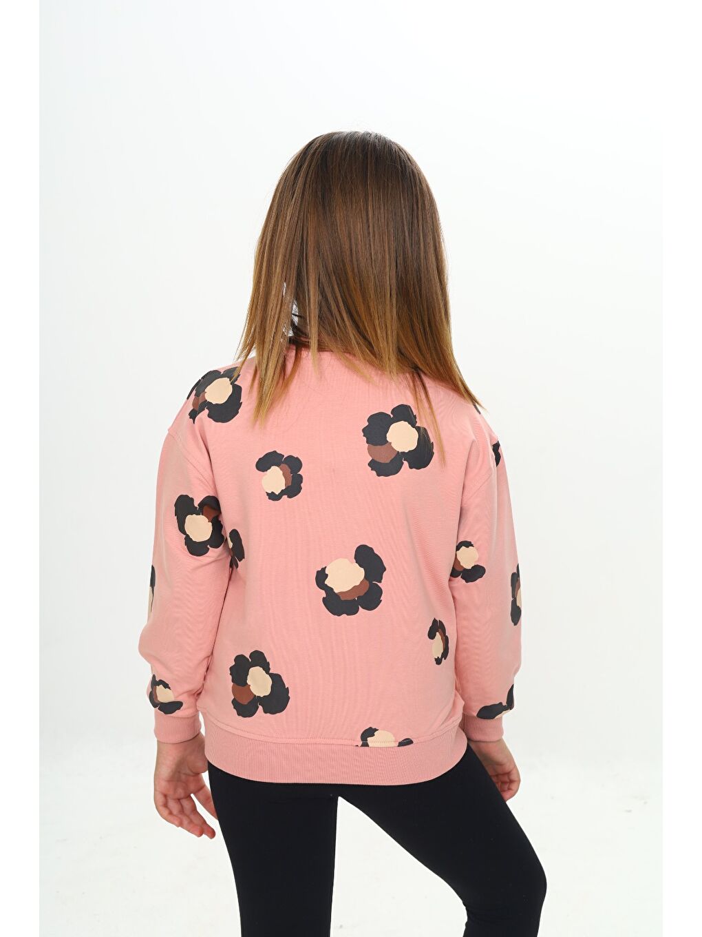 Mercan Kız Çocuk Pano Baskılı Sweatshirt-2