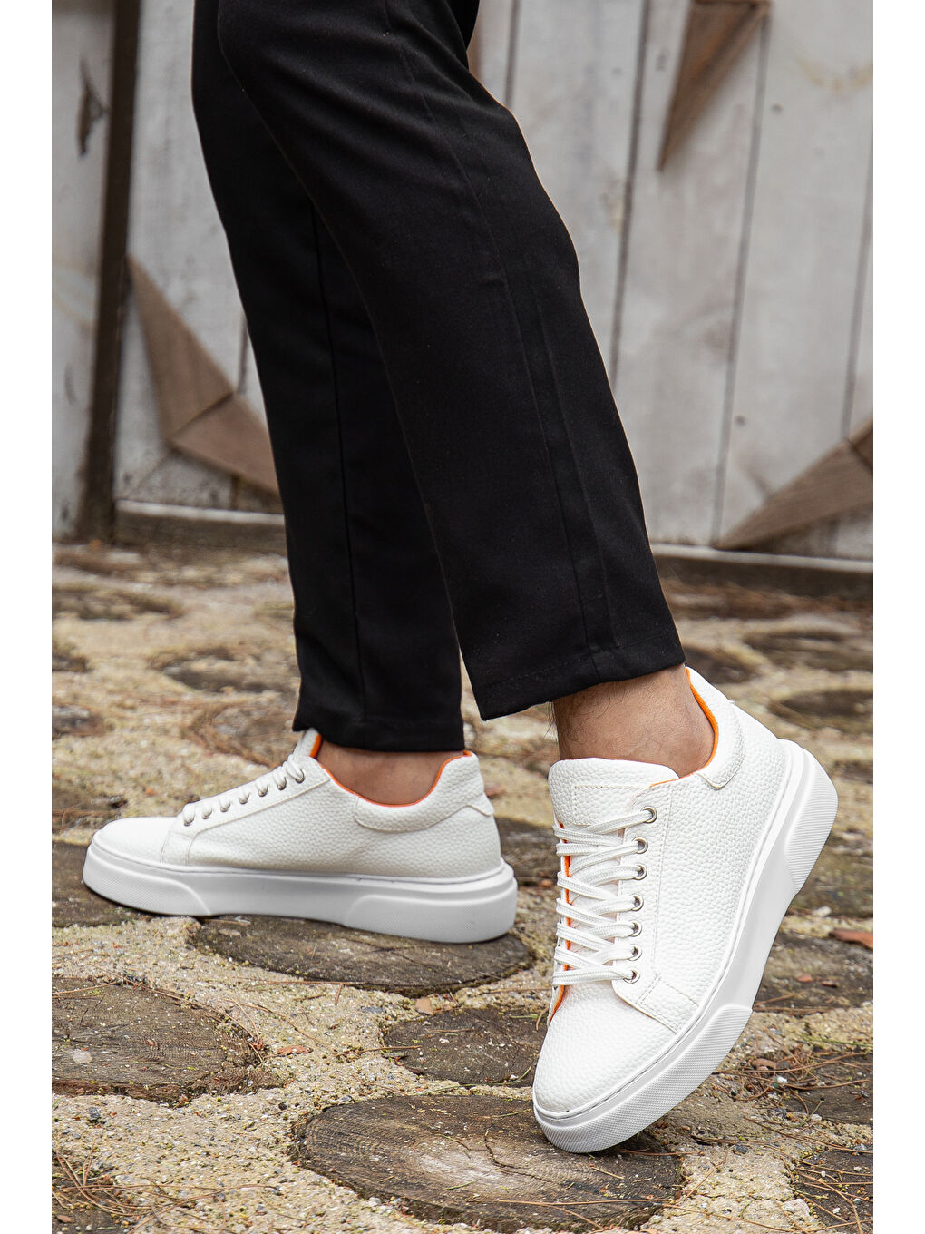 Beyaz D0906 Günlük Ortopedik Erkek Casual Ayakkabı-1