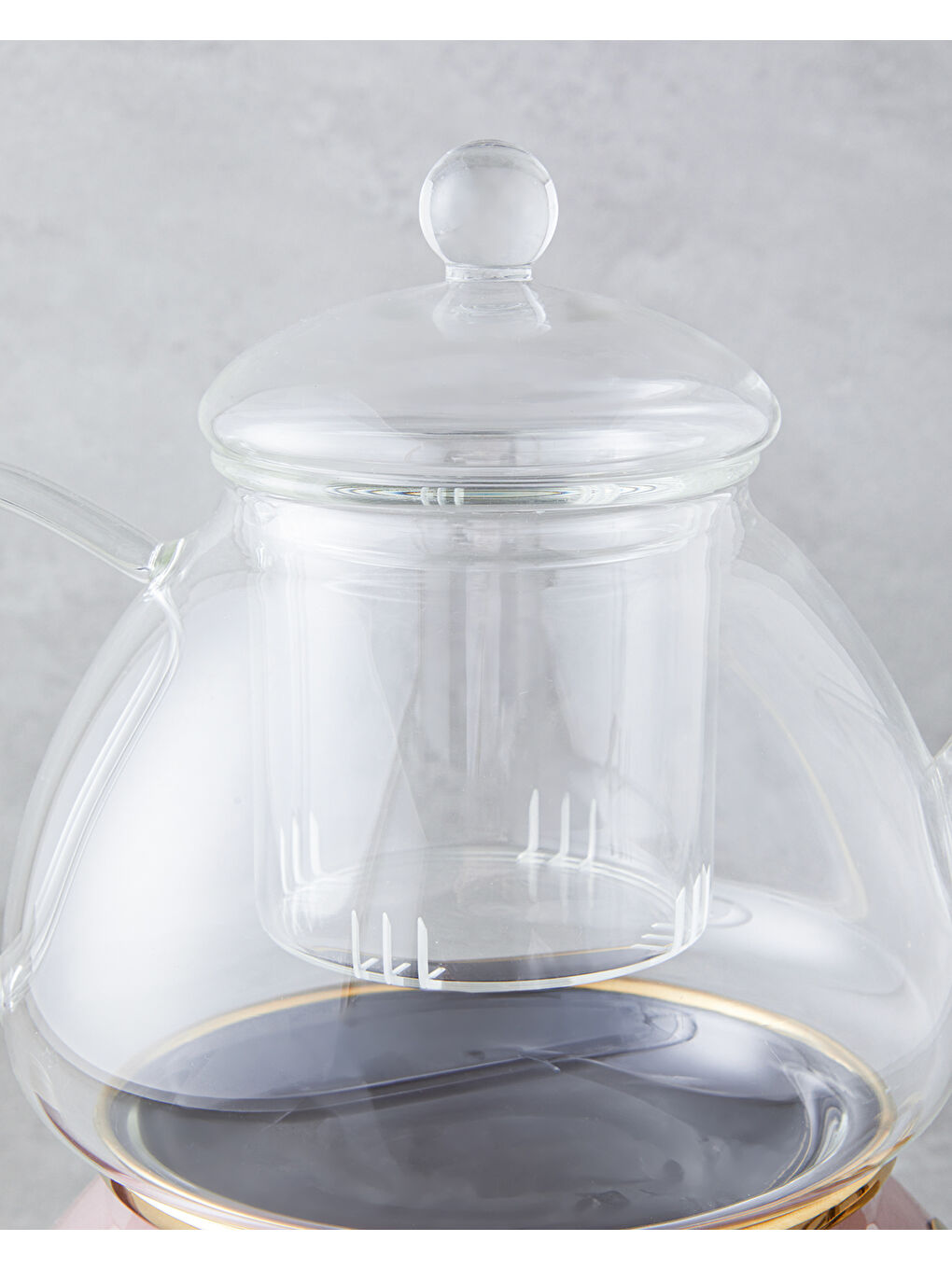 Pembe Eliza Emaye Çaydanlık 1,1 Litre + 2,3 Litre Gül Kurusu-2