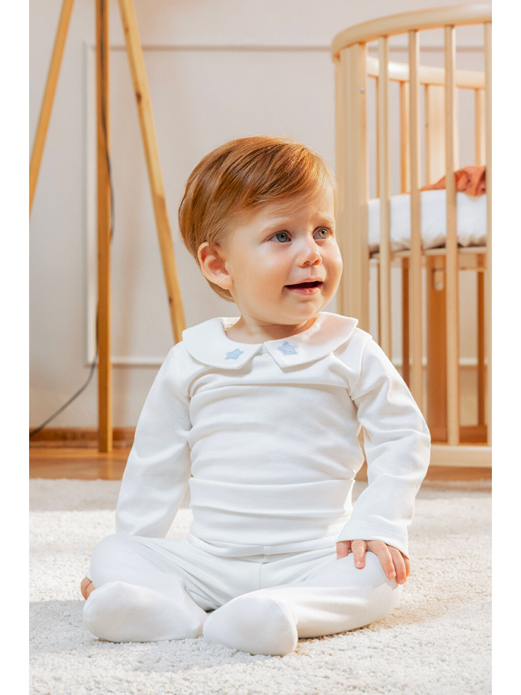 Mavi Erkek Bebek 2'li Patikli Pantolon-2