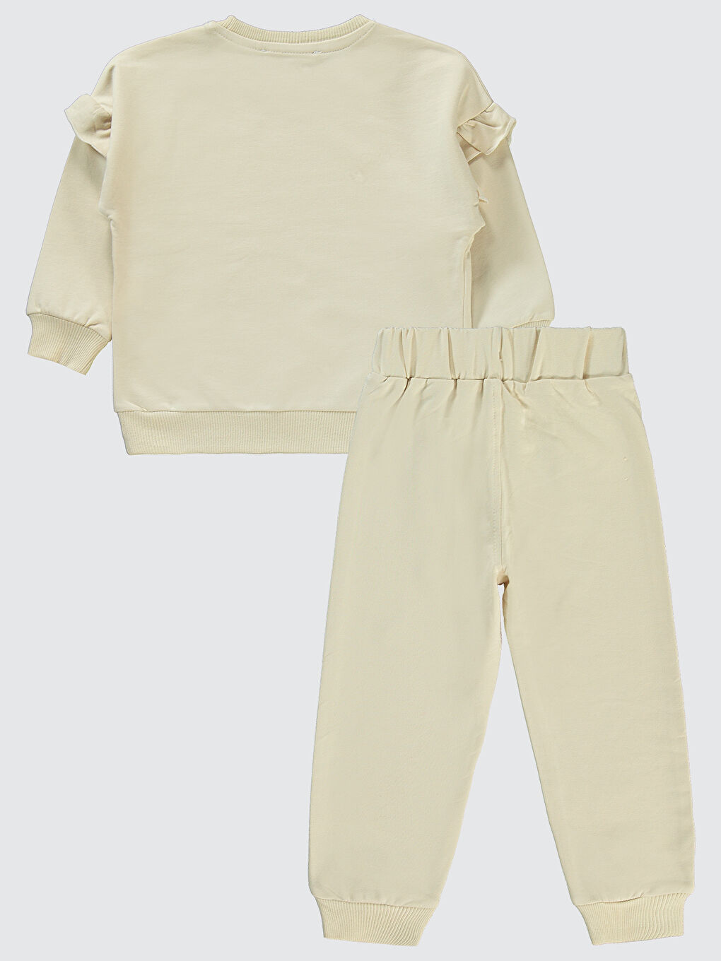 Bej Girls Kız Çocuk Eşofman Takımı 2-5 Yaş Fil Dişi-1