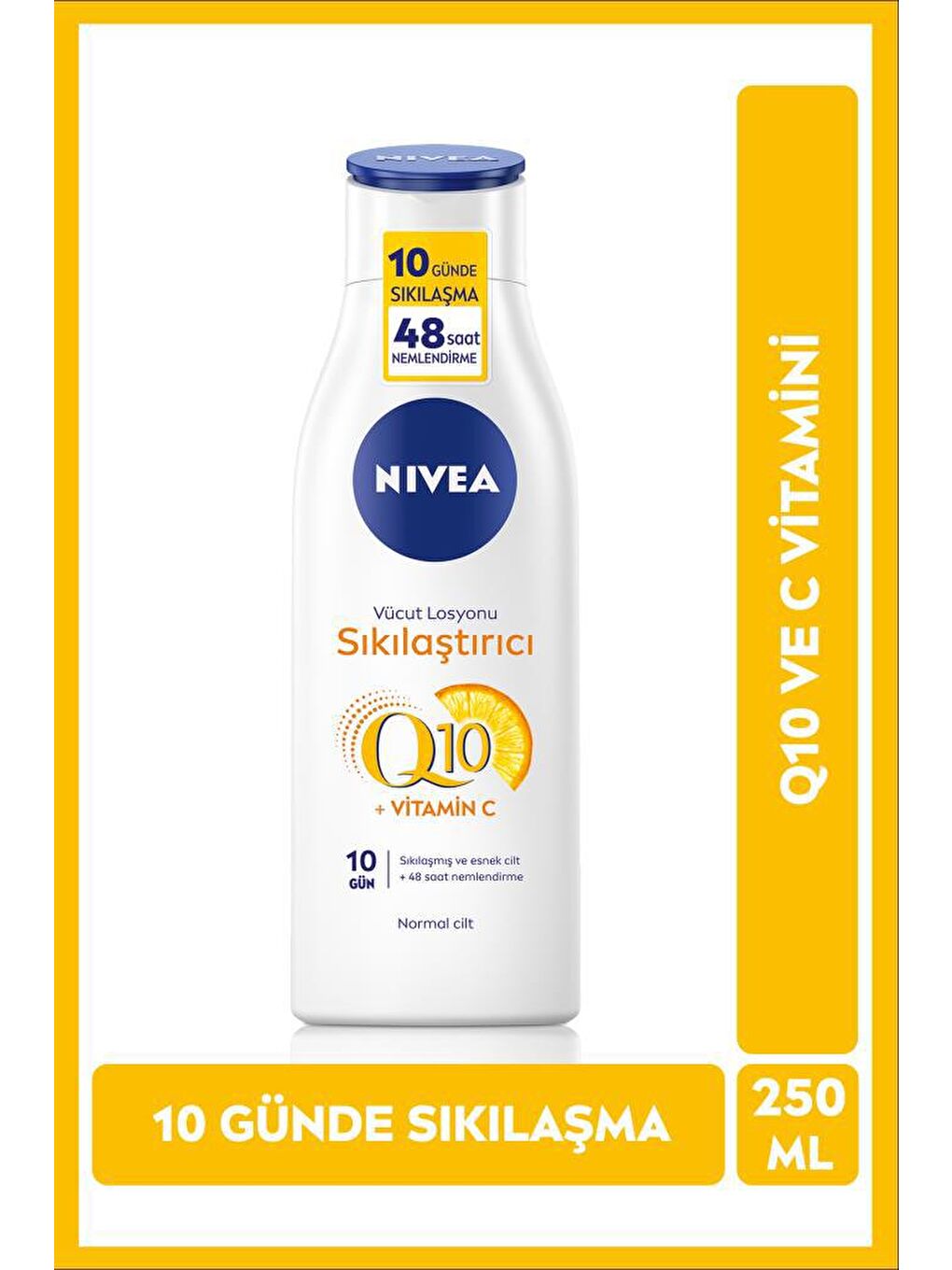 NIVEA Q10 Vitamin C Sıkılaştırıcı Vücut Losyonu 250 ml, Vücut Ne mlendirme, 10 Günde Sıkılaşma