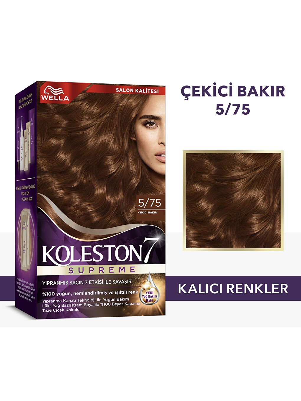 Wella Renksiz Koleston Supreme Kit 5/75  Bakır *18