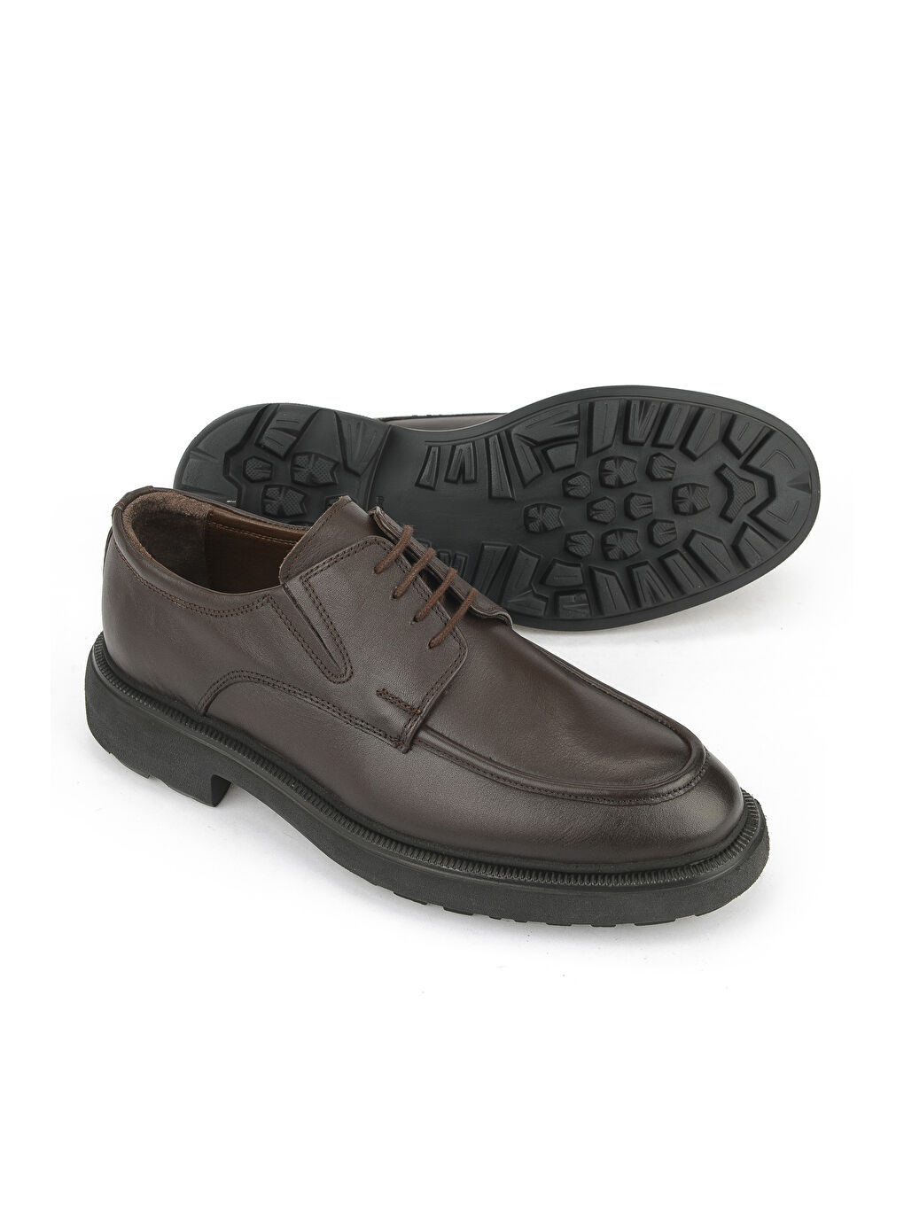 Kahverengi Erkek Hakiki Deri Ayakkabı 1531007Z4203 Kahve-3
