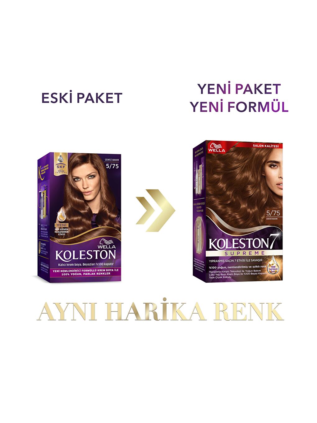 Wella Renksiz Koleston Supreme Kit 5/75  Bakır *18 - 1