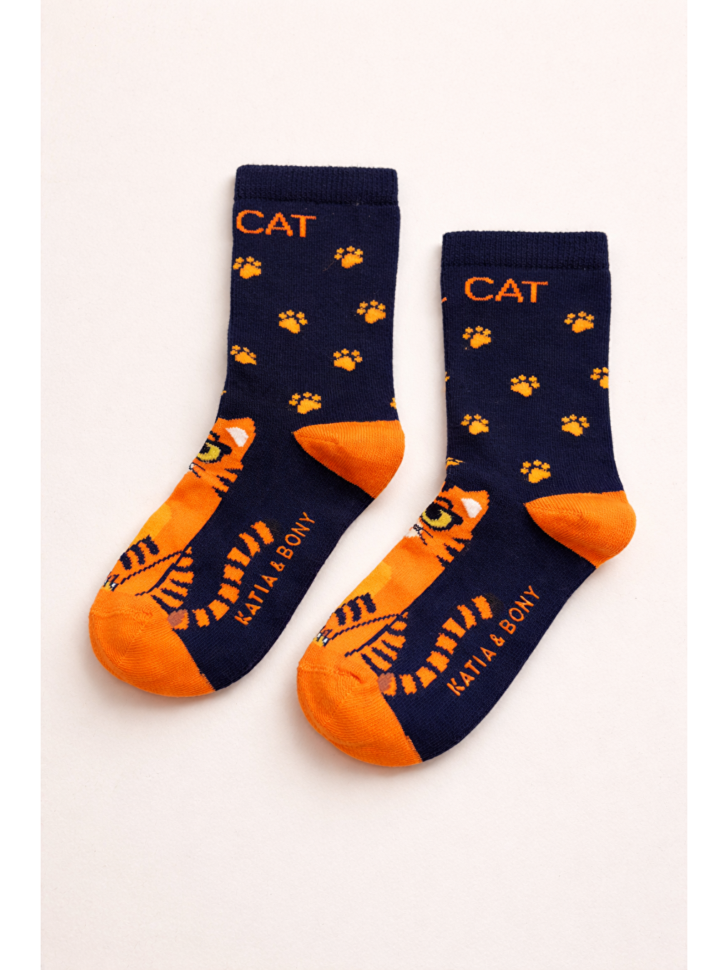 Karışık Çocuk 3D Kedi Desenli Kutulu 3'Lü Soket Çorap-4